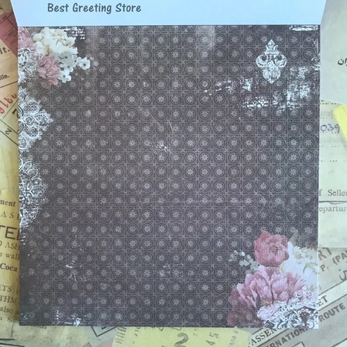 ENO поздравление Ретро скрапбукинга бумажный пакет 6 дюймов цветочные и бабочки узор декоративная бумага для скрапбукинга набор