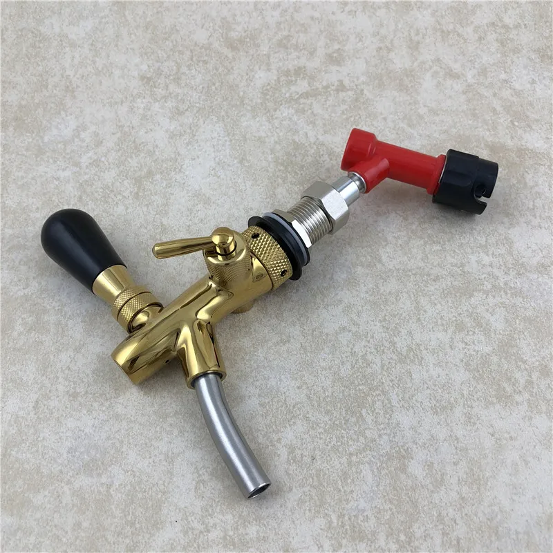 Homebrew Adjustable Draft Beer Faucet Flow Controller Chrome Plating beer Tap with Liquid Pin