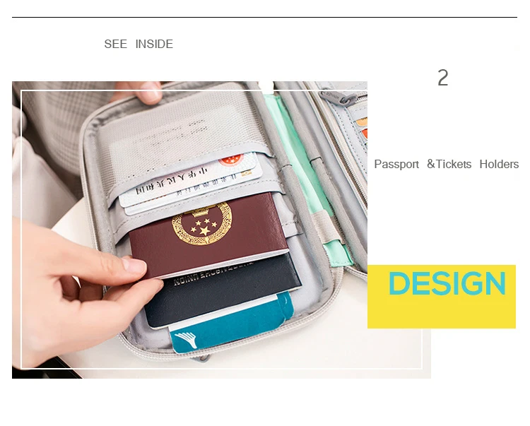 YIFANGZHE бумажник для паспорта для женщин/леди, водонепроницаемый нейлоновый тканевый дорожный кошелек, держатель для паспорта, клатч дорожный Кошелек на запястье