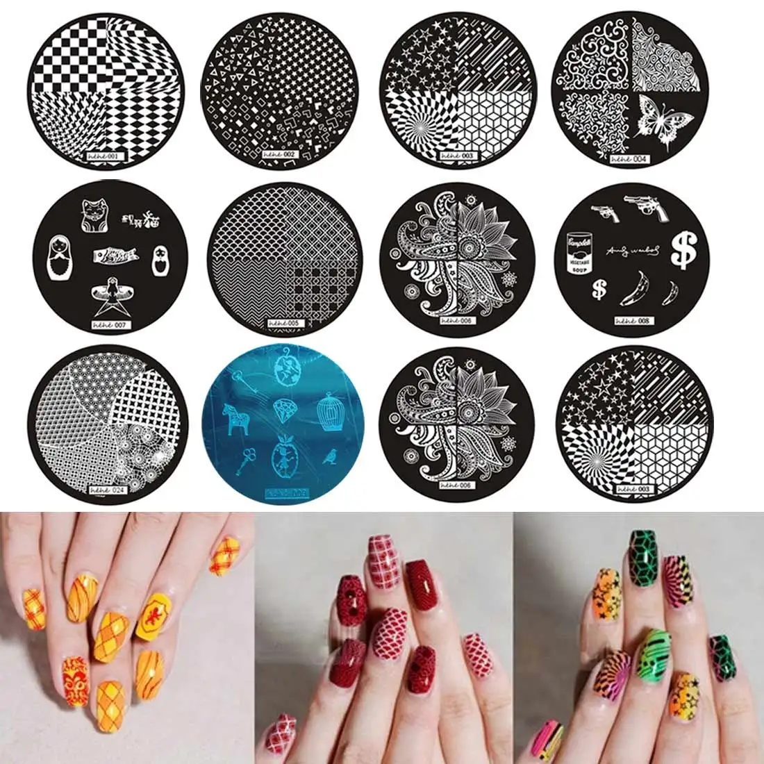 

Stamping Plates Manicure Template Best Deal Girl Pattern Nail Template stamp formwork Stencils Art Image Stamp Manicure