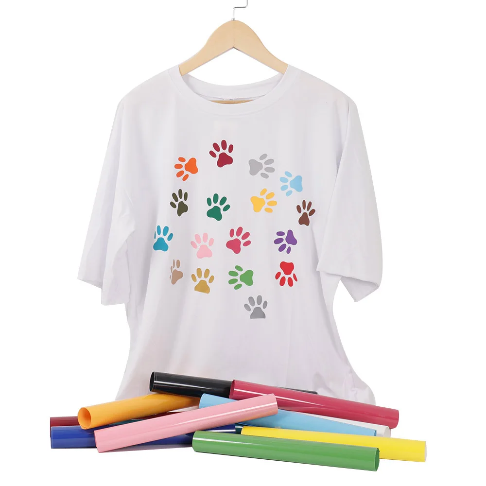 

A4 Meter 21cm x 30cm Sheet PVC Heat Transfer Vinyl Iron-on Fabric Press Cutter T-shirt Textile For Halloween Party Decorative