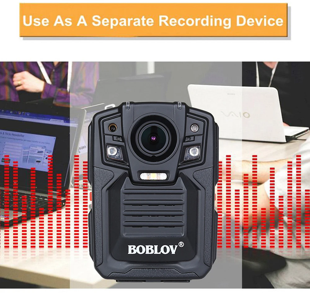  BOBLOV HD66-02 32GB IR Night Vision Body Camera 140 Degree Security Pocket Police Camera Espanol Mu