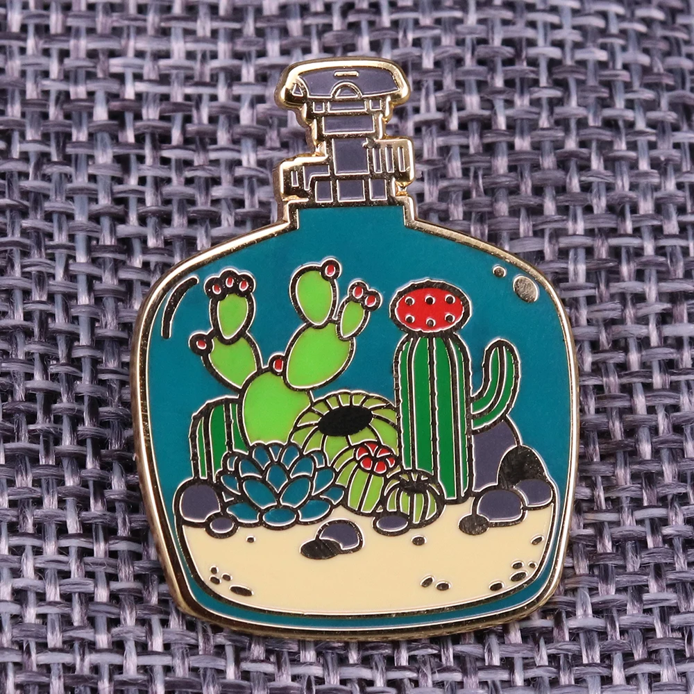 

desert plant pin badge