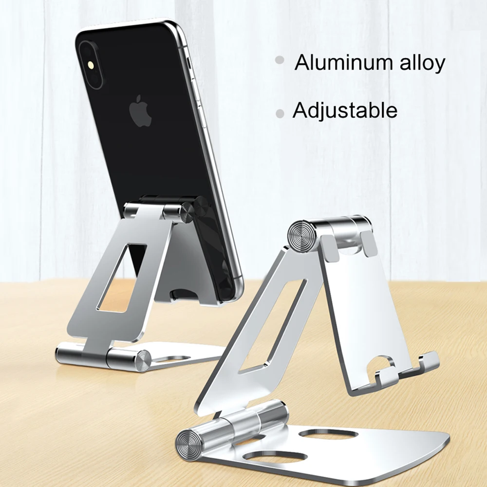 Adjustable aluminum alloy phone holder Non-slip Protective foldable Metal Stand Universal Desk Hold