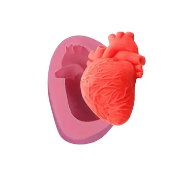 

3D Cardiac Heart Shape Casting Silicone Molds for Resin Soap Wax Fondant DIY Art Craft Handmade Jewelry Making Tools