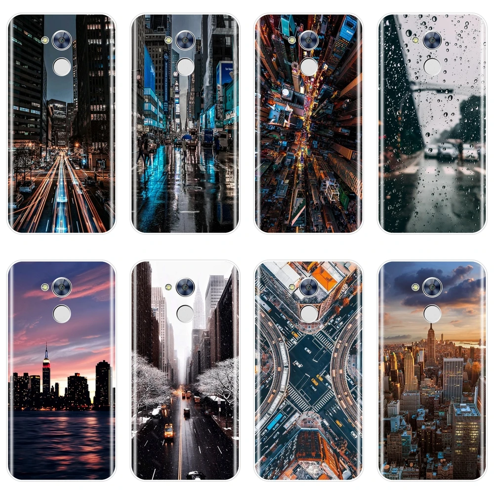 Задняя крышка из ТПУ для Huawei Honor 4X 5A 5X 6 6X City Street Cool Мужской мягкий силиконовый