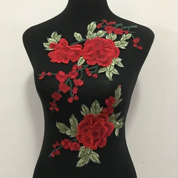 

3D Flowers Embroidered Patch Sticker for Clothing Jacket Jeans Lace applique DIY Clothes Decorations Fabric Patches