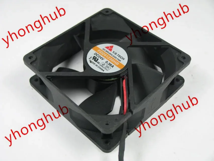Вентилятор охлаждения сервера Y.S TECH FD241238HB постоянный ток 24 В 0 35 А 2 провода 120x120x38