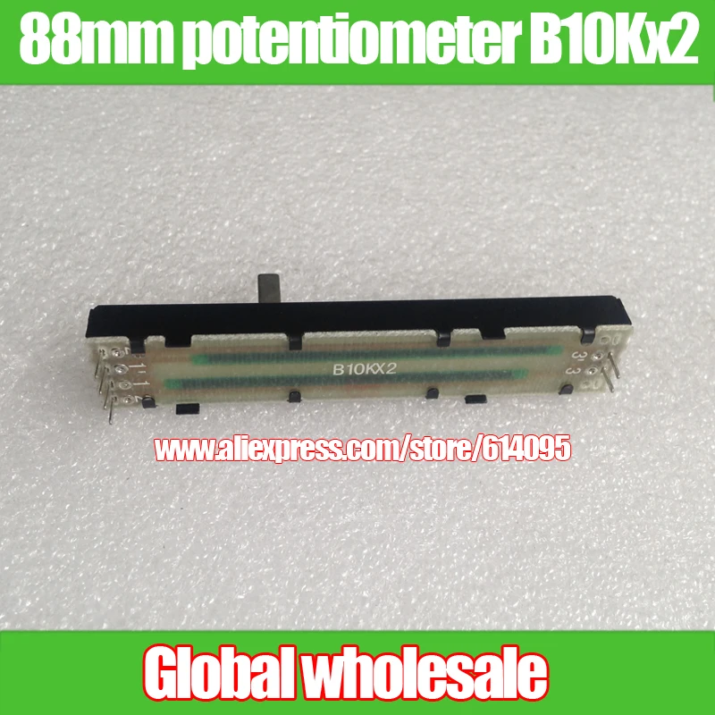 

1pcs SC-6091G 88MM with slider fader double potentiometer B10K / handle length 15MMC B10Kx2