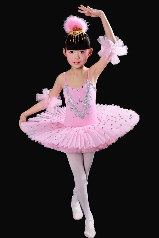 Гимнастическое трико для девочек, балетное платье для танцев, костюм белого Лебединого озера, балерина, детское балетное платье, детская балетная пачка