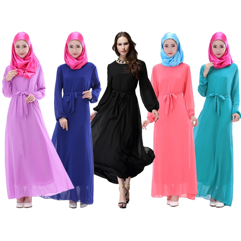 5 цветов мусульманское женское платье турецкое женское длинное платье одежда исламские женщины абайя женская Абая для мусульманских женщин мусульманская одежда для девочек