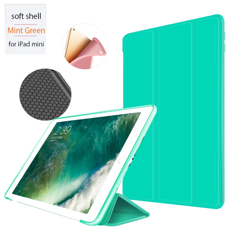 

For IPad mini 1 2 3 Case TPU Silicone leather case Tablet Cover for iPad mini 2 case 7.9 inch for iPad mini 2 3 cover Small size