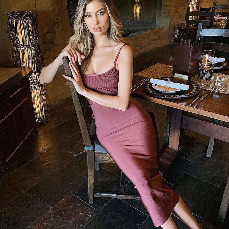 Adyce Bodycon Summer Bandage Dress Women Vestido 2019 Sexy Spaghetti Strap Sleeveless Maxi Club Celebrity Evening Party Dresses