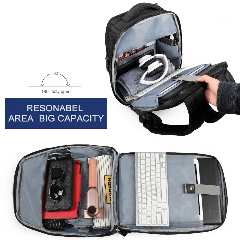  Tigernu RFID 15.6inch Laptop Backpack TSA Lock Anti Theft Splashproof Business Men Backpacks Bag fo - 32976754154