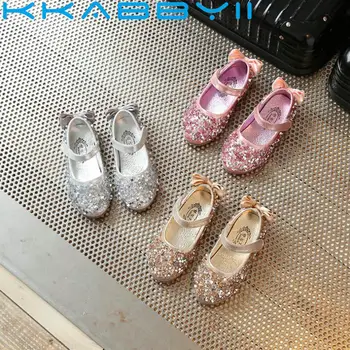 

Girls Sequins Sandals 2019 Summer Fashion New Crystal Single Shoes Kids Children Korean Toddler Baby Princess Shoe
