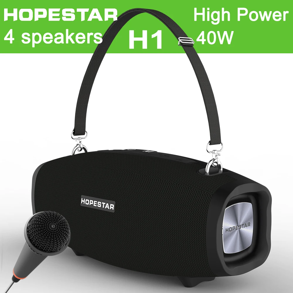 HOPESTAR X 40 Вт Мощный беспроводной портативный Bluetooth динамик Move KTV музыка колонка