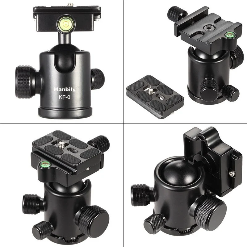 Manbily-KF-0-Camera-Tripod-Ball-Head-Aluminum-Alloy-Ballhead-Panoramic-Head-Sliding-Rail-Head-with