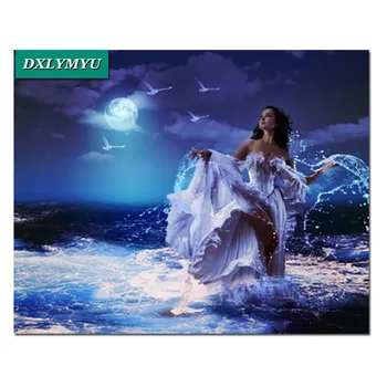 

Diamond Painting Mosaic Moonlight sea elf Wall Art Decor Painting Square Full Diamond Embroidery cross stitch Valentine's gift