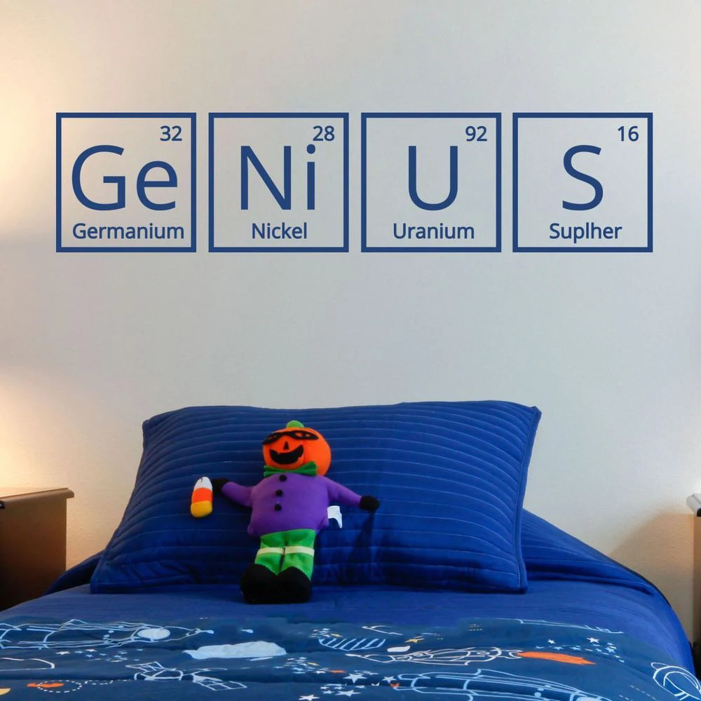 Aiwall Hot GENIUS Science Wall Art Sticker Decal DIY Home Decoration