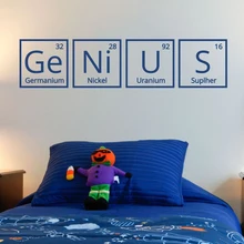 Aiwall Hot GENIUS Science Wall Art Sticker Decal DIY Home Decoration Decor Wall Mural Removable Bedroom Stickers 29X123cm