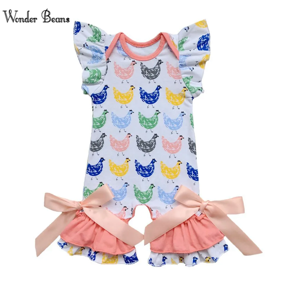 Buy Brand Easter Chicken Cotton Baby Girl Romper