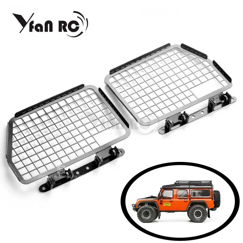 

Free Shipping 4pcs Metal Foldable Car Window Protective Net For 1/10 Rc Crawler Car Land Rover Defender Traxxas Trx4