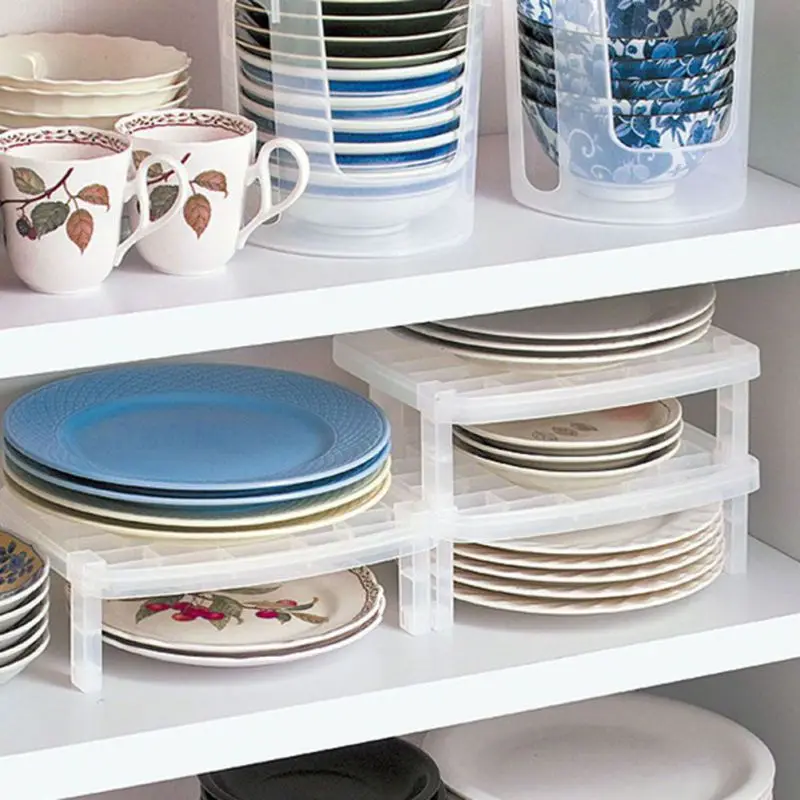 

Kitchen Plate Bowl Organize Holder Sink Shelf Stackable Plate Organizer Folding Drain Dish Storage Holders Kitchen Accessories