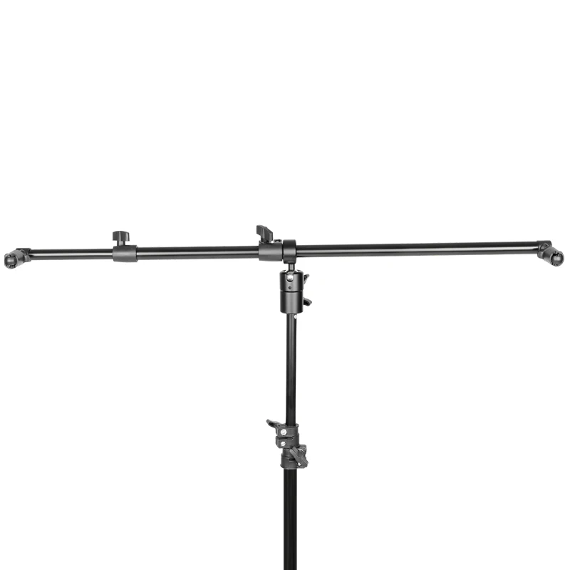 Photo Studio Telescopic Reflector Holder Extendable Boom Arm 360 Degree Swivel with Adjustable Length 60cm-120cm for Photography