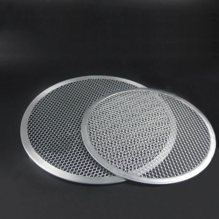 Non-stick Pizza Screen Pan Baking Tray Metal Net In Multi-size Aluminum Pizza Stones For Kitchen Cooking Tools