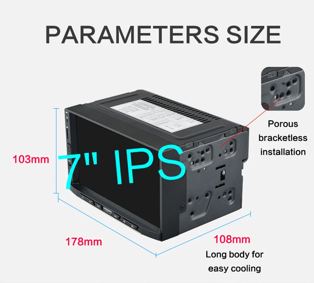 Excellent Android 8.1 car multimedia player IPS display built-in navigation WIFI BT 8 core RAM4G / ROM32G or 2G + 16G car radio 2 DIN 12