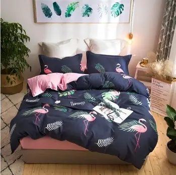 

Flamingo Bedding Sets 3/4pcs Geometric Pattern Bed Linings Duvet Cover Bed Sheet Pillowcases Cover Set70