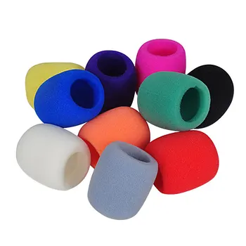 

Marsnaska Colorful 10Pcs Multi color Handheld Stage Ball shape Microphone Windscreen Foam Mic Cover Karaoke DJ 2.8"x2.3"