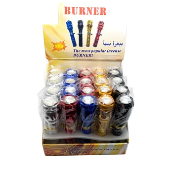 

120pcs/lot Navpeak New Spot Metal Incense Burner with Lighter Portable for Middle East Crafts Arab Incense Burner