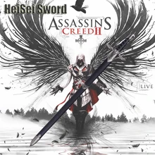 Cosplay Assassin’s Creed II Game Anime Stainless Steel Western Knight Sword Sharp Edge Real Weapon