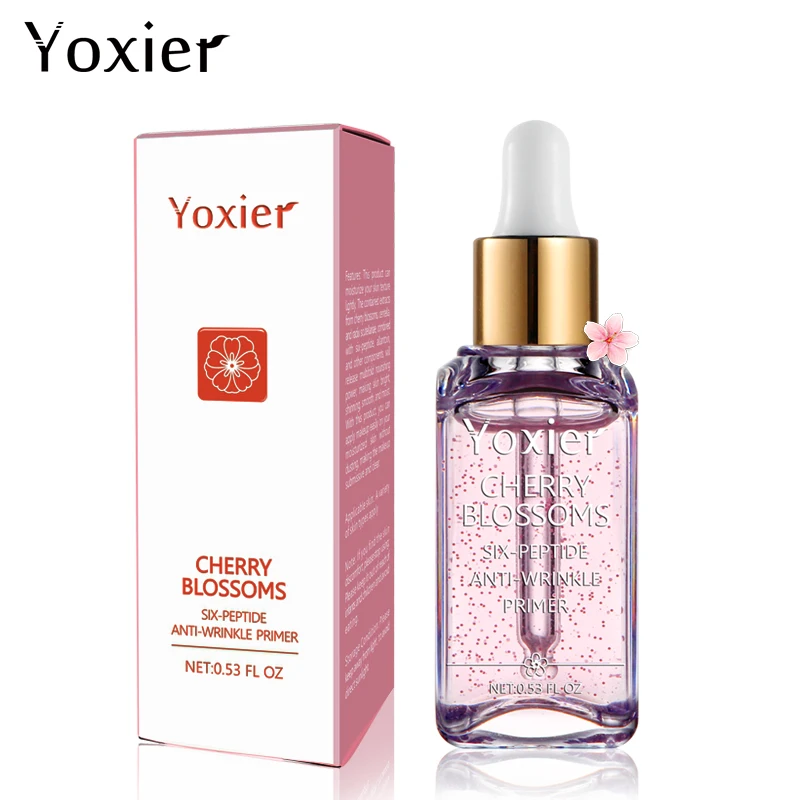Yoxier, Новая основа для макияжа, отбеливающая эссенция, вишня, Праймер, макияж для лица, Профессиональная Красота, основа для макияжа