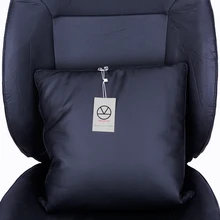 Складное автомобильное сиденье поясничная поддержка, поддержка автокресла для боли в спине, многофункциональные двухцветные кожаные Прошитые подушки CSSB01