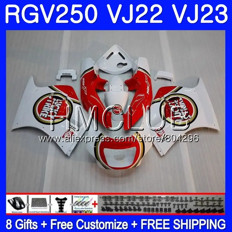 

Body For SUZUKI VJ22 RGV250 88 94 95 96 97 98 38HM.8 RGV-250 VJ23 21 RGV 250 1988 1994 1995 1996 1997 1998 Lucky red Fairing