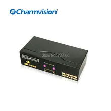 Charmvision VK201A 2 ports auto USB KVM Audio multi interface computer switcher VGA Audio simultaneously control USB Mic signals