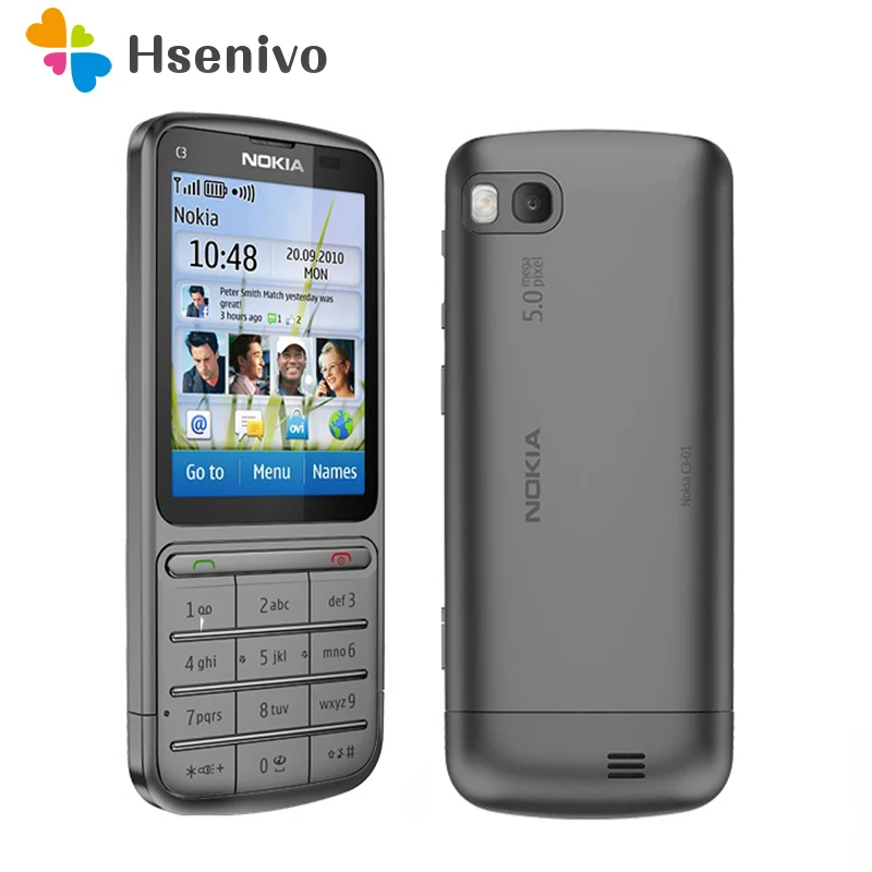 Оригинальный разблокированный телефон оригинального дизайна Nokia C3 01 2 4 дюйма