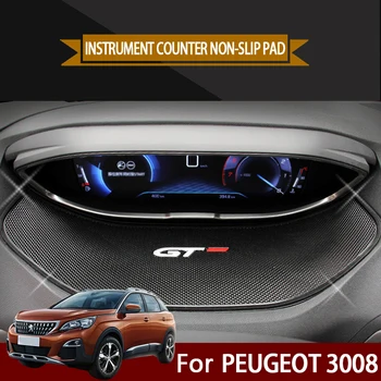 

Car Interior Dashboard Display Anti-skid Pad Rubber for Peugeot 3008 2016 2017 2018 2019 holding glasses mobile phone cards