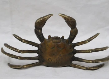 

USPS to USA S0075 China luckly Bronze Lifelike crabs reptilian Sea animal crustacean Statue