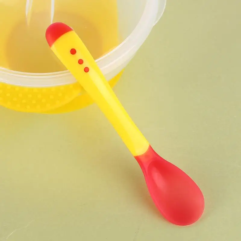 Горячая 3 шт./компл. детская антиосенняя посуда столовая посуда всасывающая чаша с ложка с датчиком температуры детская еда детская миска для питомца посуда