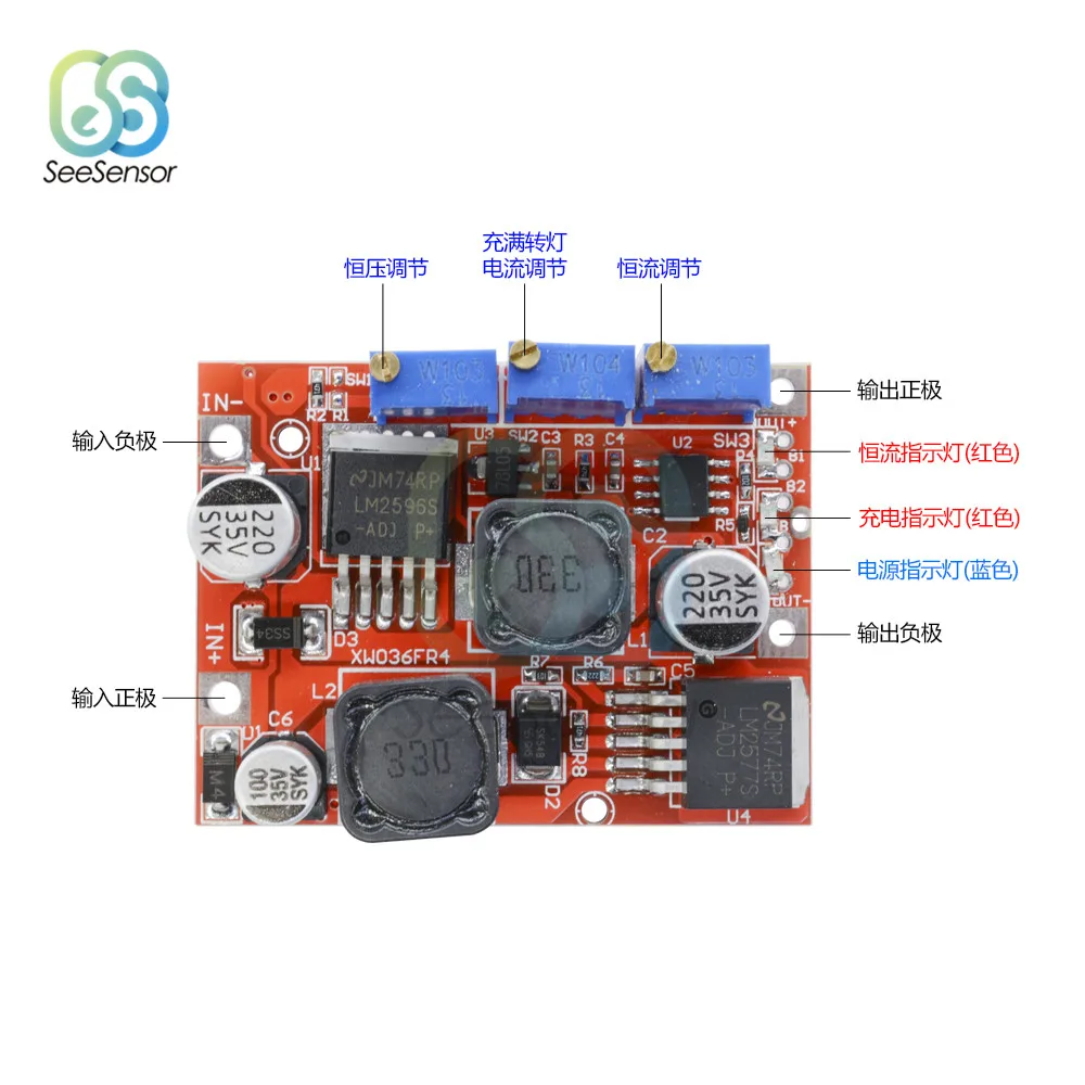 2PCS LM2577 LM2596S courant direct-Direct Current Step Up/Down Boost Buck Tension Convertisseur Module 2PCS LM2577 LM2596S courant direct-Direct Current Step Up/Down Boost Buck Tension Convertisseur Module