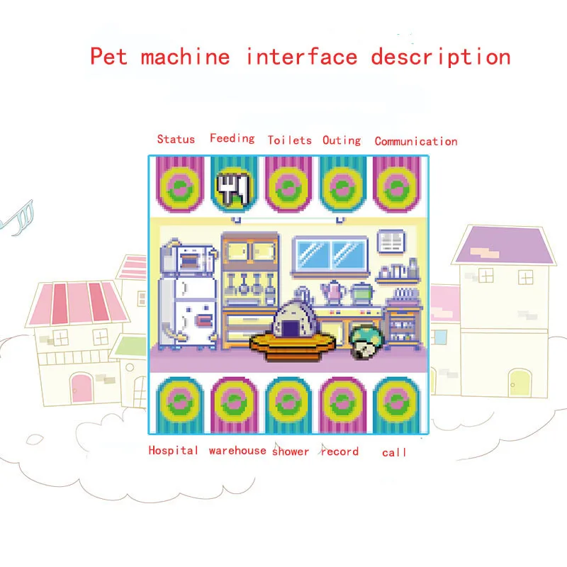 90 s Цвет дисплей ностальгические игровой консоли машина электронная виртуальный Cyber домашних животных эльфы подарок для ребенка Цвет экран