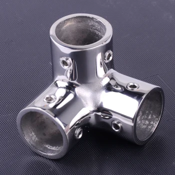 

DWCX 90 Degree 7/8" 3 Way Corner Elbow 22mm Stainless Steel Marine Hardware Boat Hand Rail Fittings For Yacht sailboat vessel