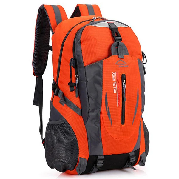 Для мужчин нейлоновый рюкзак для путешествий большой Ёмкость Кемпинг Повседневное Рюкзак 15-дюймовый ноутбук рюкзак Для женщин на открытом воздухе Пеший Туризм Сумка - Цвет: Оранжевый