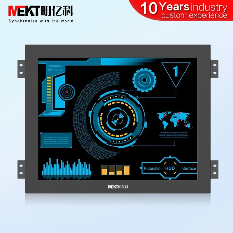

Wide pressure 9-36V Industrial15/19/17 inch LCD monitor/LED screen computer display/panel waterproof /HDMI/DVI/VGA/DC24V