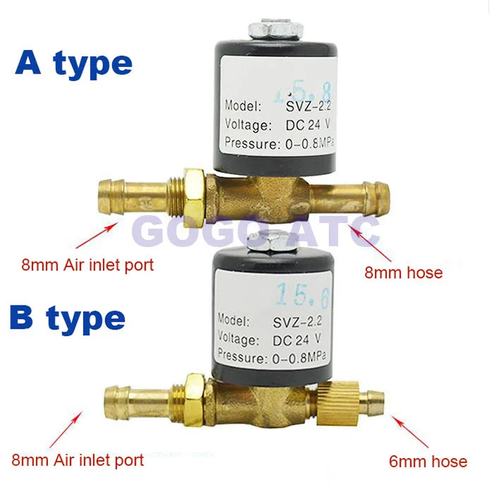 Argon arc electric welding machine air gas valve Orifice 1.5mm/2.2mm/2