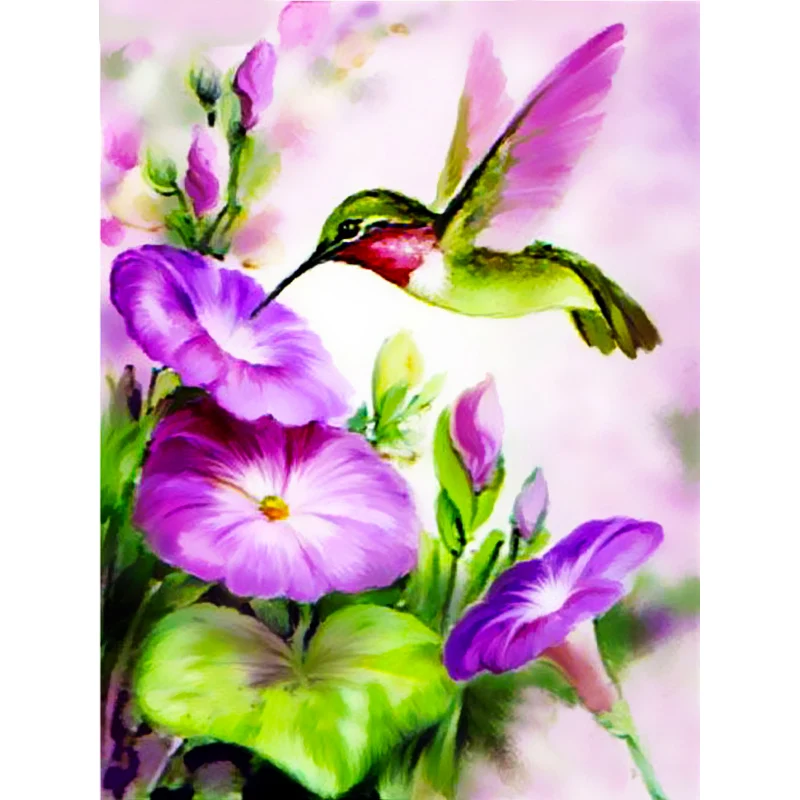 

Full Round Diamond Drill Hummingbird picture diamond painting DIY diamond embroidery mosaic pattern home decor