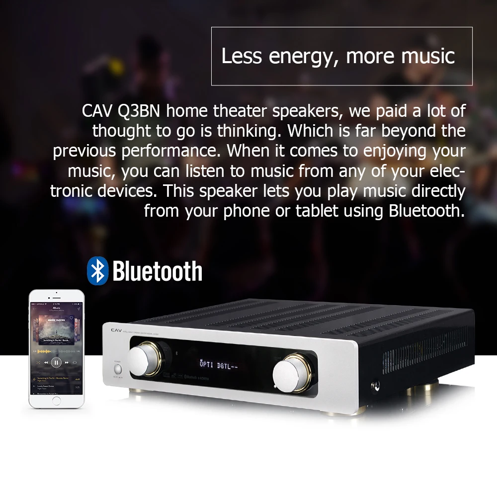 CAV Home Theater System 5.1 Bluetooth Soundbar Subwoofer Smart Multi 5.1-Channel Metal DTS Surround Dolby Digital Home Theater CAV Home Theater System 5.1 Bluetooth Soundbar Subwoofer Smart Multi 5.1-Channel Metal DTS Surround Dolby Digital Home Theater